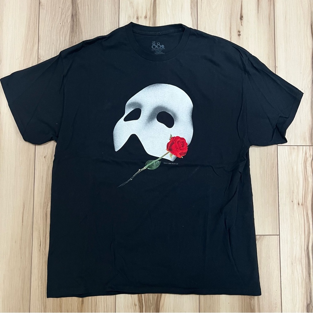 Phantom of the Opera Broadway T-Shirt Mask & Rose Graphic Unisex XL